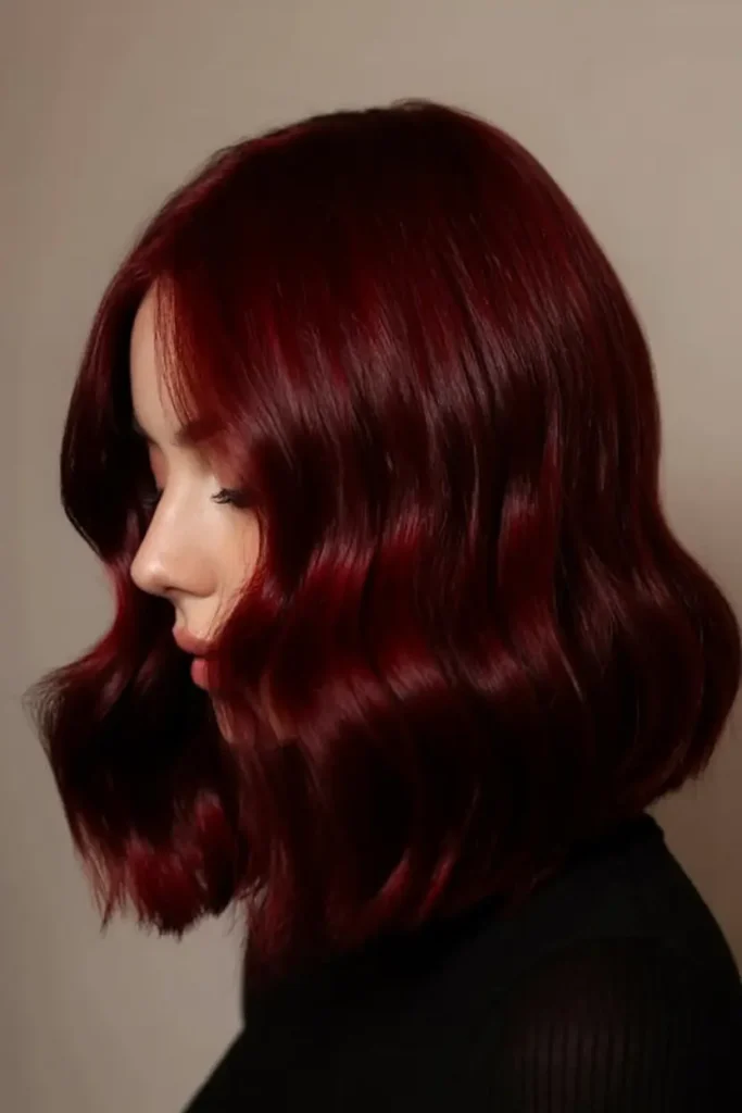 dark cherry red hair