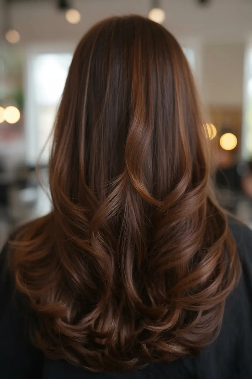 dark chocolate brown hair