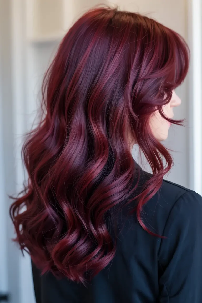 deep cherry red hair