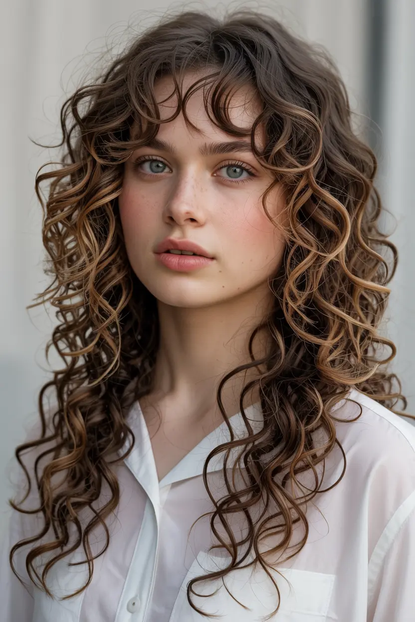 Curly Hairstyles For Round Faces