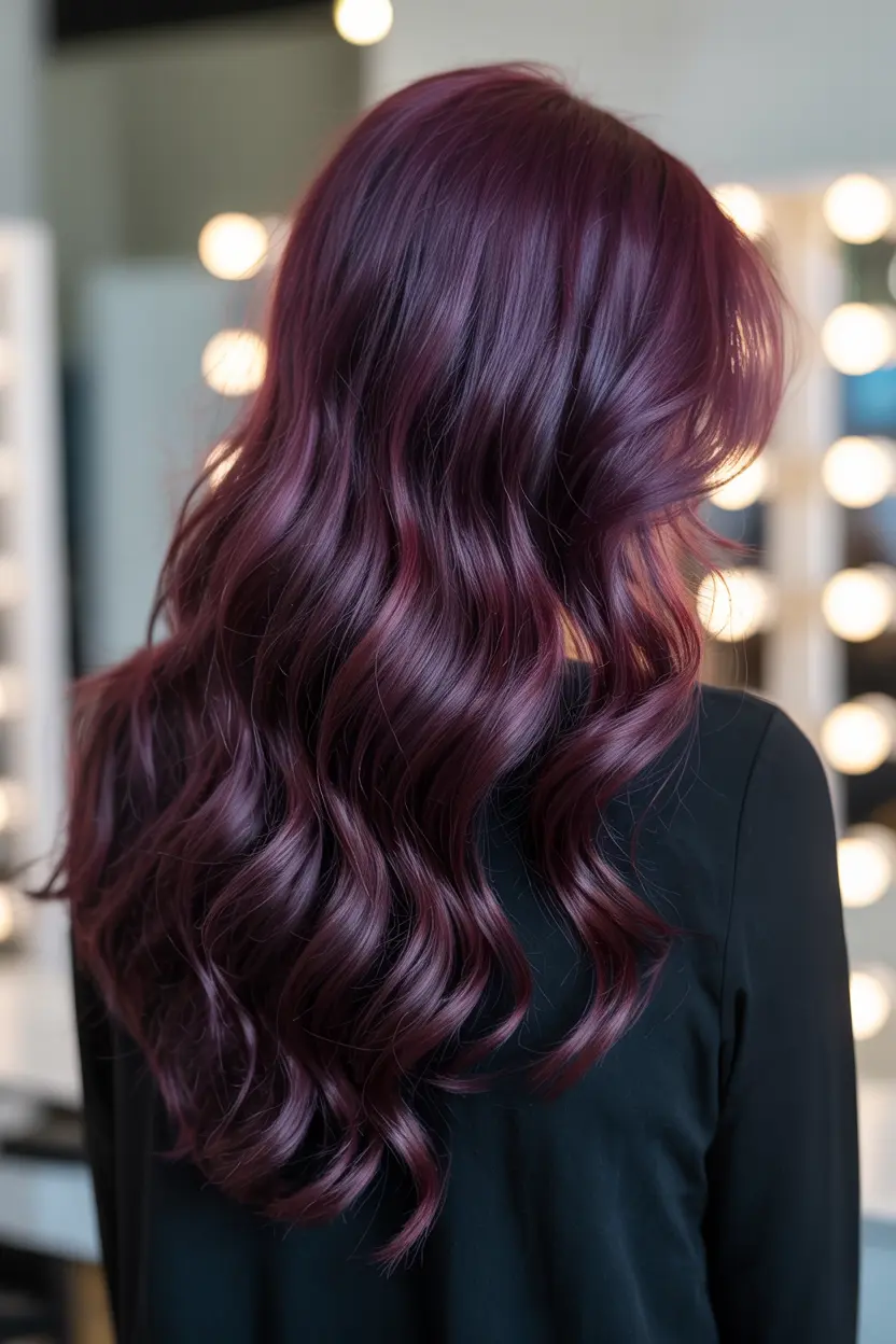 dark burgundy hair