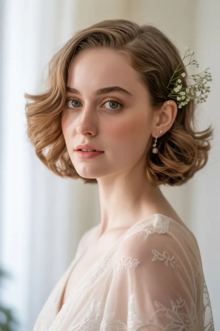 bob wedding hairstyles for short